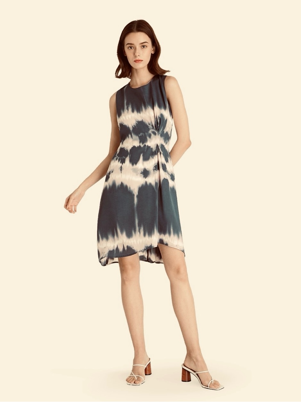 CHALET ET CECI SIZE XL~BREEZY TIE-DYE DRESS IN RICH COLORS RELAXED SILHOUETTE~